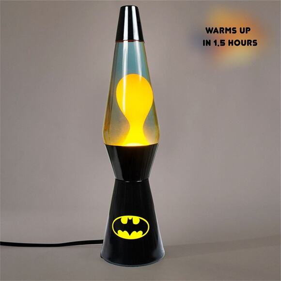 Batman 16" Lava Motion Volcano Lamp, Yellow Wax in Black Liquid - Picture 5 of 7